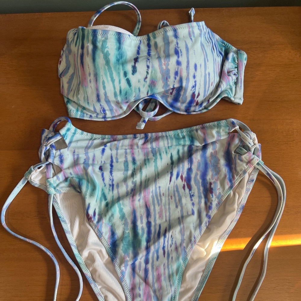 Tie dye high waisted bikni